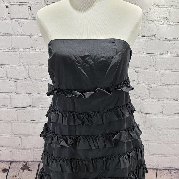 GAP Silk Cotton Blend strapless ruffle dress - Picture 6 of 13